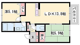 ディアス六百目Ａ  ｜ 兵庫県赤穂市六百目町（賃貸アパート2LDK・2階・54.78㎡） その2