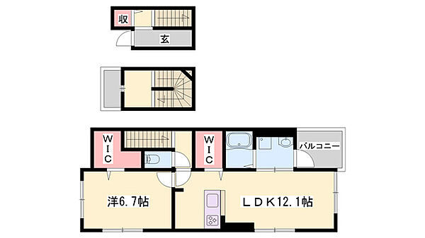 Noble II ｜兵庫県姫路市土山2丁目(賃貸アパート1LDK・3階・59.21㎡)の写真 その2