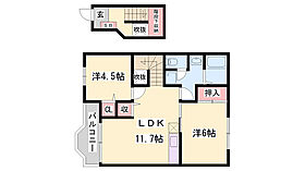 フォレストＫ　Ａ  ｜ 兵庫県赤穂市黒崎町（賃貸アパート2LDK・2階・50.53㎡） その2