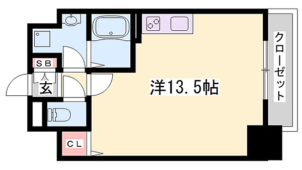 レジデンスｈ忍町 ｜兵庫県姫路市忍町(賃貸マンション1R・2階・32.43㎡)の写真 その2