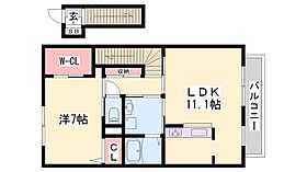 クレアー　A棟  ｜ 兵庫県姫路市飾磨区下野田4丁目（賃貸アパート1LDK・2階・49.21㎡） その2