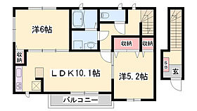 ポーシェガーデン6  ｜ 兵庫県姫路市大津区恵美酒町2丁目（賃貸アパート2LDK・2階・50.93㎡） その2