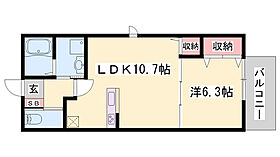 サンモール  ｜ 兵庫県姫路市玉手2丁目（賃貸アパート1LDK・2階・43.02㎡） その2