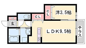 フルール  ｜ 兵庫県姫路市大津区勘兵衛町2丁目（賃貸アパート1LDK・1階・33.77㎡） その2