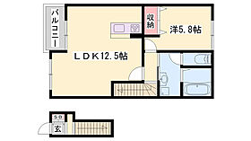 オーシャンコート姫路B棟  ｜ 兵庫県姫路市四郷町山脇（賃貸アパート1LDK・2階・48.69㎡） その2