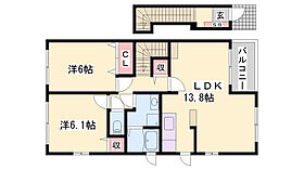 マリンスカイＢ  ｜ 兵庫県加古郡播磨町北本荘2丁目（賃貸アパート2LDK・2階・61.76㎡） その2