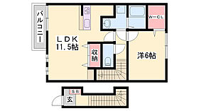 カルティエ　幸　Ｂ  ｜ 兵庫県姫路市阿保（賃貸アパート1LDK・2階・46.28㎡） その2