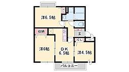 ベネッセ1071B棟 3DKの間取図画像