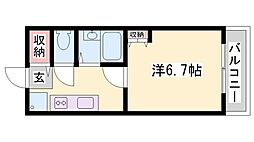 ジュネス城北新町3 1Kの間取図画像