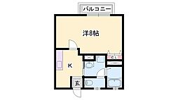 アパートメントハウス京口 1Kの間取図画像