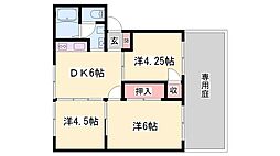 メゾンブランシュ 3DKの間取図画像