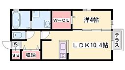 セントラルセジュール 1LDKの間取図画像