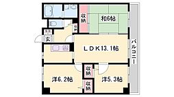 ハッピーライフフジ 3LDKの間取図画像