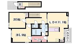フォルトゥーナ・M2 2LDKの間取図画像