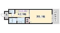 グレイスフル・K 1Kの間取図画像