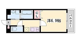 MISTRAL千代田町 1Kの間取図画像