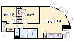 サクラメント駅南大路 2LDKの間取図画像