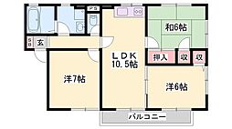 グレイス高山 3LDKの間取図画像