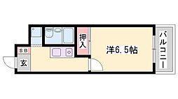 メゾンアポロ 1Kの間取図画像