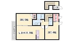 シャーメゾン兼田 2LDKの間取図画像