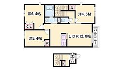 シャーメゾン水足A 3LDKの間取図画像