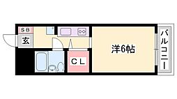 KI-3 1Kの間取図画像