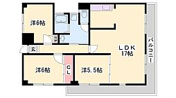 メゾン芳村 3LDKの間取図画像