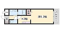 コンフォート本町 1Kの間取図画像