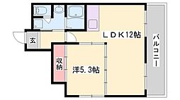 大栄・十二所前レジデンス 1LDKの間取図画像