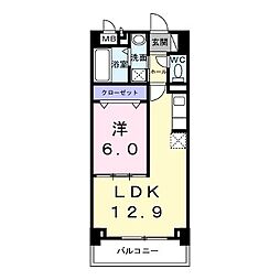 KUNIO 1LDKの間取図画像