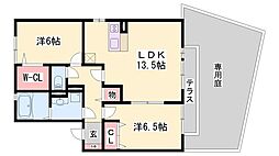パインハイツ　Ｂ棟 1階/-