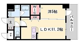 THEMED 1LDKの間取図画像
