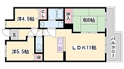 シティーガーデン広畑 3LDKの間取図画像
