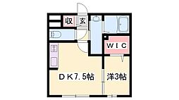 ララしらはま 1DKの間取図画像