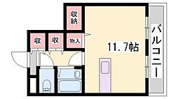 ラ・パルフェ・ド・アフェール ワンルームの間取図画像