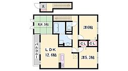 シャン・ド・フルール 3LDKの間取図画像