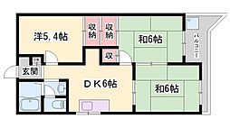 柴ハイツ 3DKの間取図画像