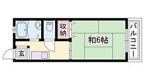 兵庫県姫路市上大野1丁目（賃貸アパート1K・2階・20.46㎡） その2