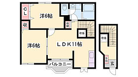 ブルーマウンテンIII  ｜ 兵庫県姫路市青山西3丁目（賃貸アパート2LDK・2階・58.53㎡） その2