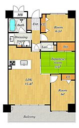 間取図画像 3LDK