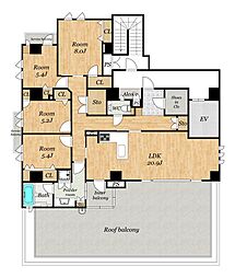 レジデンシャル住吉エテルナ 4LDKの間取図画像
