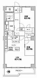 コーシン菊名マンション 2LDKの間取図画像