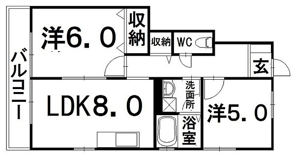 静岡県浜松市中央区馬郡町(賃貸アパート2LDK・1階・48.50㎡)の写真 その2