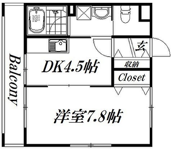 静岡県浜松市中央区志都呂町(賃貸マンション1DK・2階・30.48㎡)の写真 その2
