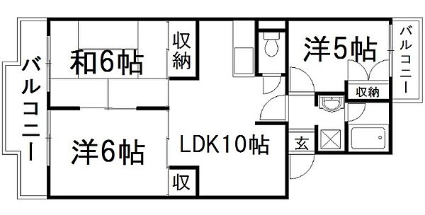 静岡県浜松市中央区曳馬5丁目(賃貸マンション3LDK・2階・59.50㎡)の写真 その2