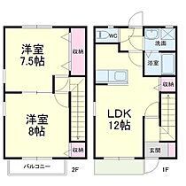 静岡県浜松市中央区入野町（賃貸テラスハウス2LDK・2階・66.24㎡） その2