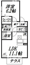 静岡県浜松市中央区坪井町（賃貸アパート1LDK・2階・41.26㎡） その2