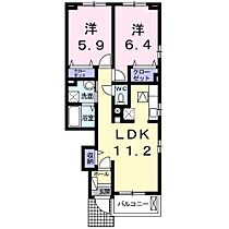 静岡県浜松市中央区高塚町（賃貸アパート2LDK・1階・55.17㎡） その2