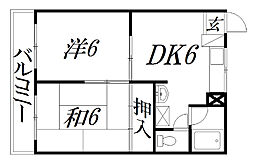 ジュリエンス 2DKの間取図画像