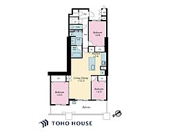 パークシティ市川B棟 3LDKの間取り